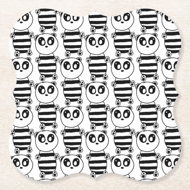 Panda Kids Untersetzer (Vorderseite)