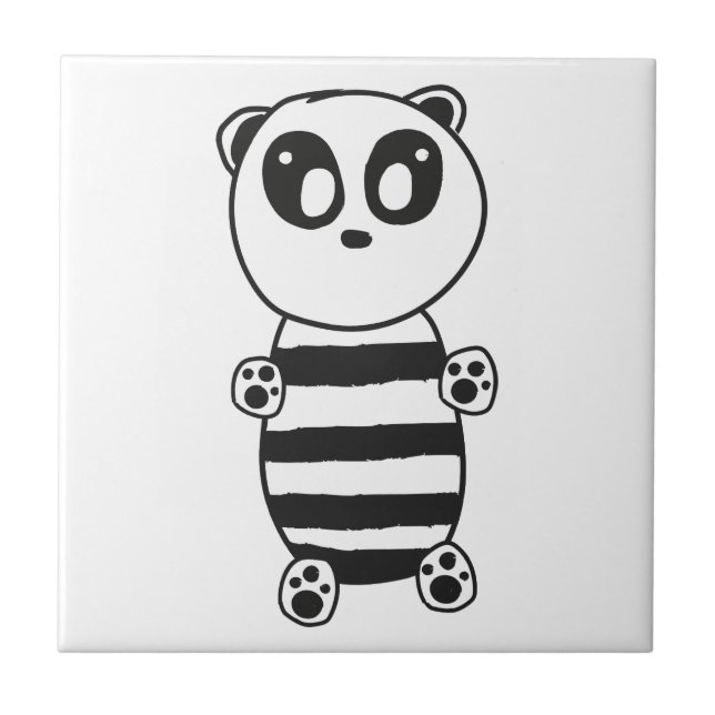 Panda Kinder  Fliese (Vorderseite)