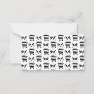 Panda Kinder    Mitteilungskarte
