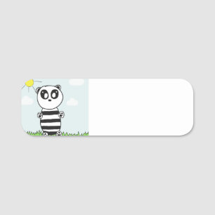 Panda Kinder Namensschild
