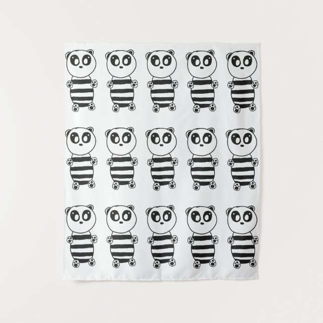 Panda Kinder Wandteppich (Vorderseite)