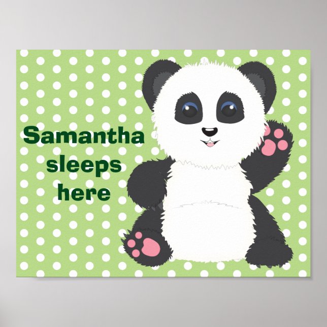 Panda Kinderzimmer Poster (Vorne)