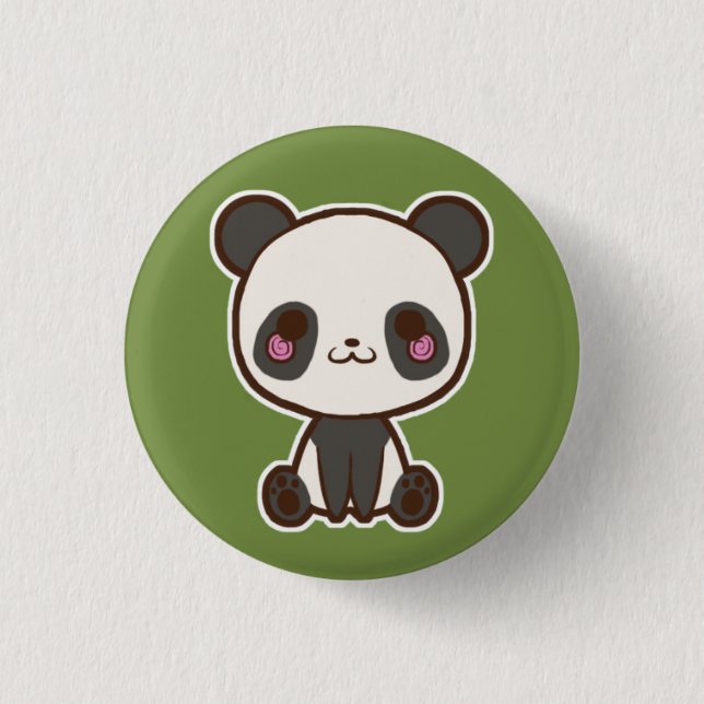 Panda-Knopf Button (Vorderseite)