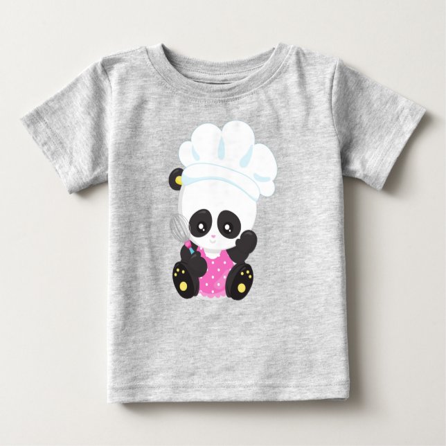 Panda kochen, Panda backen, Niedlich Panda, Whisky Baby T-shirt (Vorderseite)