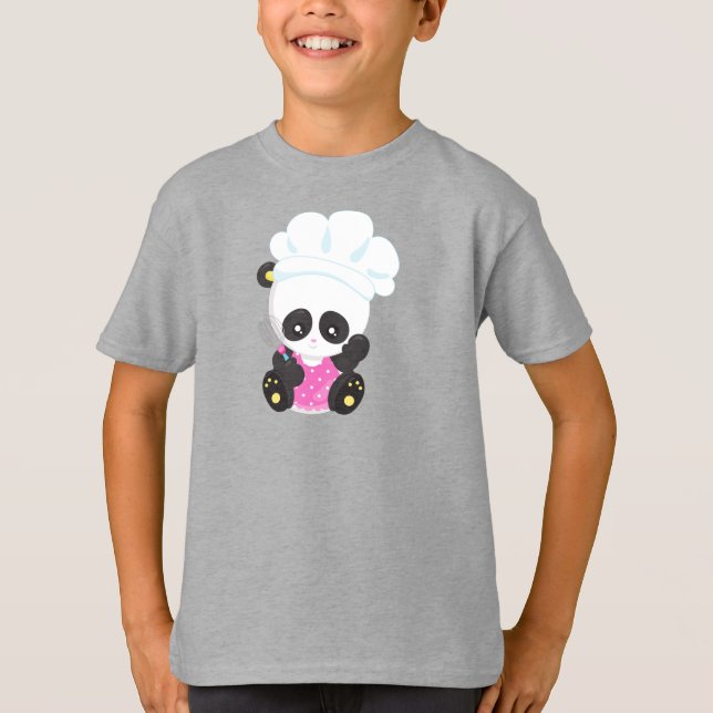 Panda kochen, Panda backen, Niedlich Panda, Whisky T-Shirt (Vorderseite)