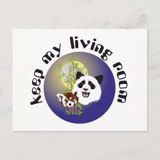 Panda-Kontaktkarte Postkarte (Vorderseite)