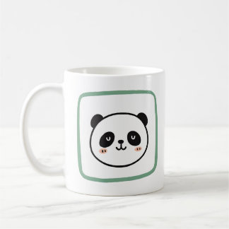 Panda-Kopf minimalist grafisches Symbol Kaffeetasse