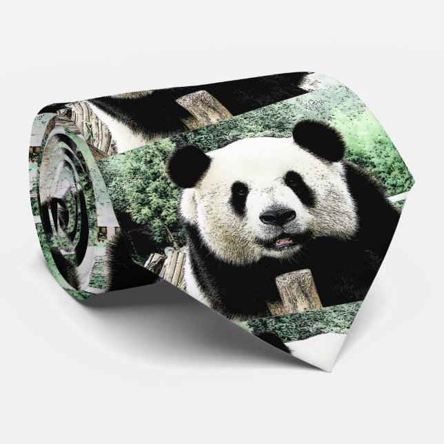Panda Krawatte (Gerollt)