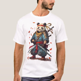Panda-Krieger mit zwei Blade T-Shirt