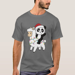 Panda Lama Weihnachts-Tier Lamas mit P T-Shirt