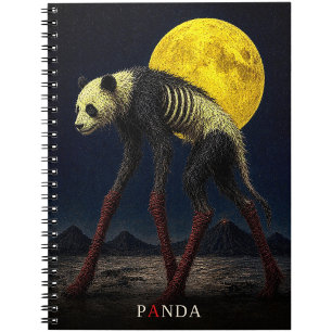 Panda Lange Socken gothischer Surrealismus Notizblock