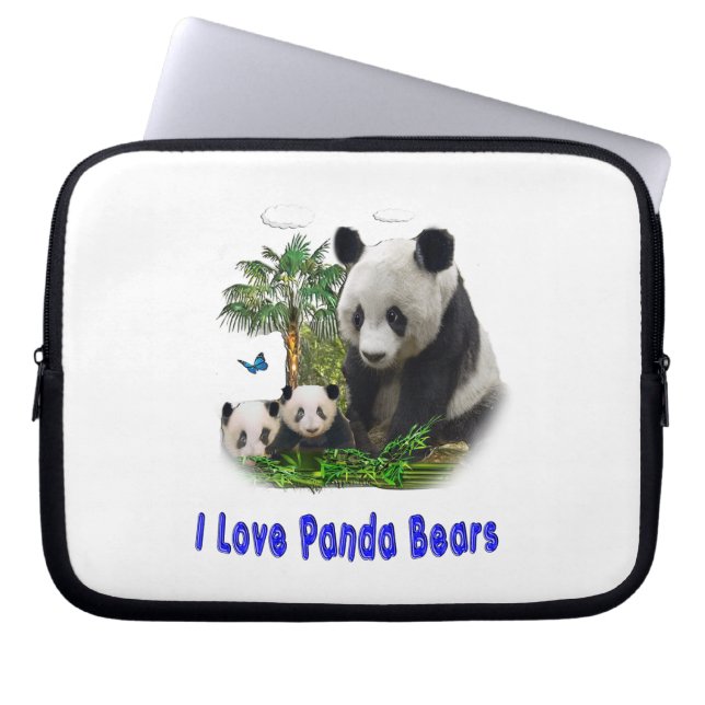 Panda Laptopschutzhülle (Vorderseite)