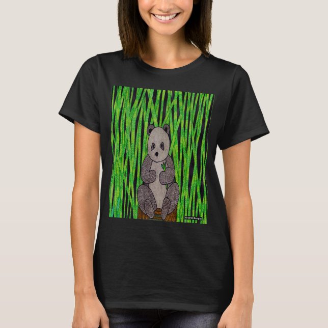 Panda (lebendig) - Basic T-Shirt für Damen (Vorderseite)
