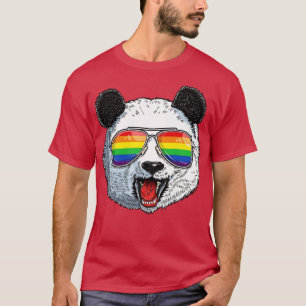 Panda LGBT Gay Pride für Männer Frauen Mädchen T-Shirt