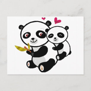 Panda Liebe <3 Postkarte