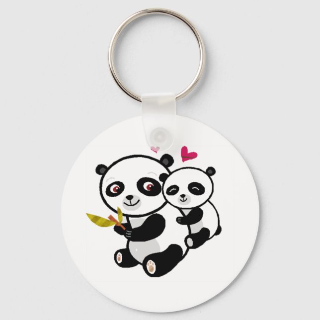 Panda Liebe <3 Schlüsselanhänger (Vorderseite)
