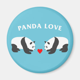 Panda Liebe (blau) Magnet
