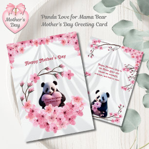 Panda Liebe für Mama Bear Mother Day Card Karte