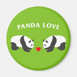Panda Liebe (grün) Magnet