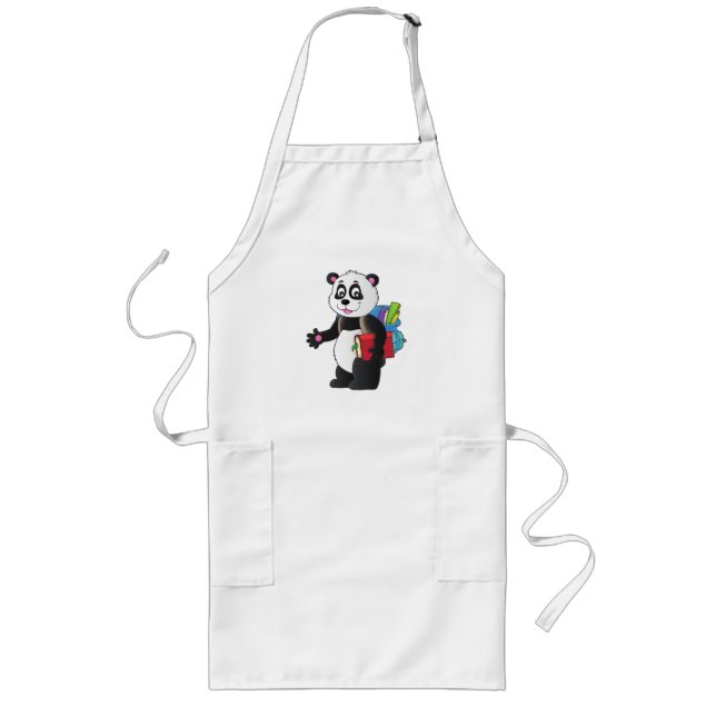 Panda-Liebe Lange Schürze (Vorne)