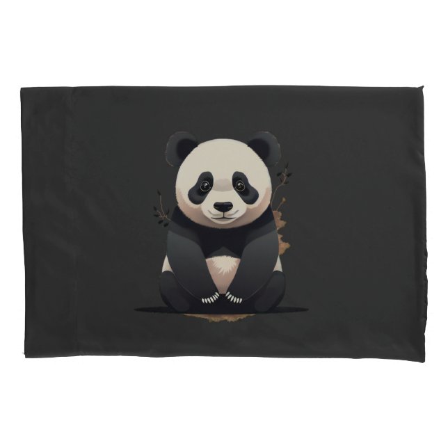 Panda Liebe Pillowcase Kissenbezug (Vorderseite)
