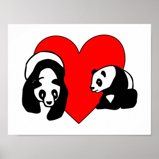 Panda-Liebe Poster (Vorne)