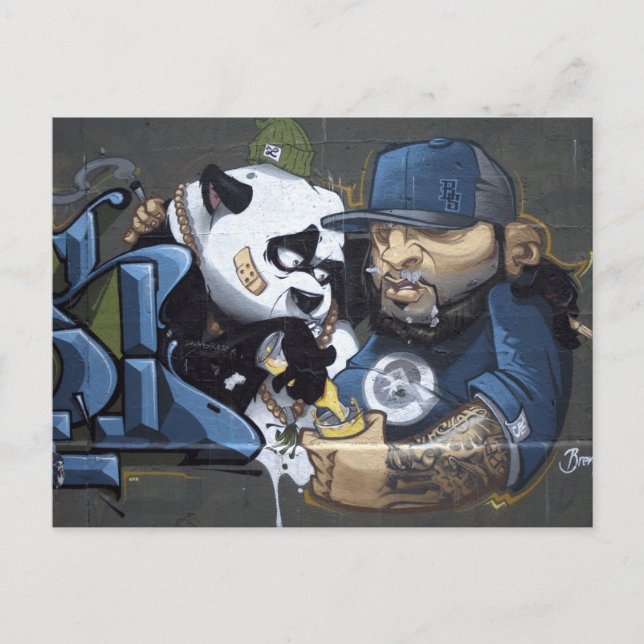 Panda-Liebe Postkarte (Vorderseite)