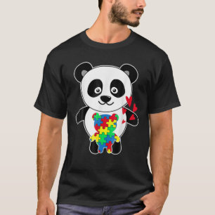 Panda Liebe Puzzle Autismus Bewusstsein T-Shirt