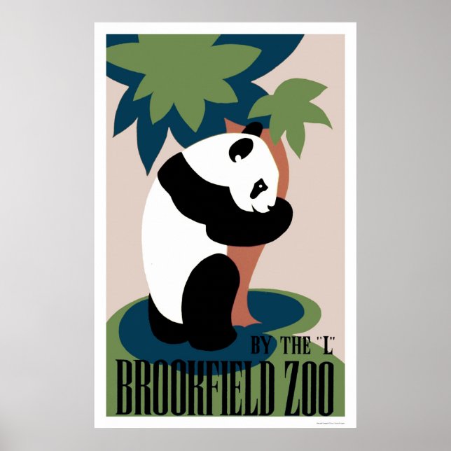 Panda Lieben Tree im Zoo 1938 WPA Poster (Vorne)
