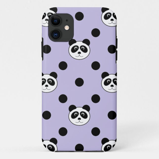 Panda lila Case-Mate iPhone hülle (Rückseite)