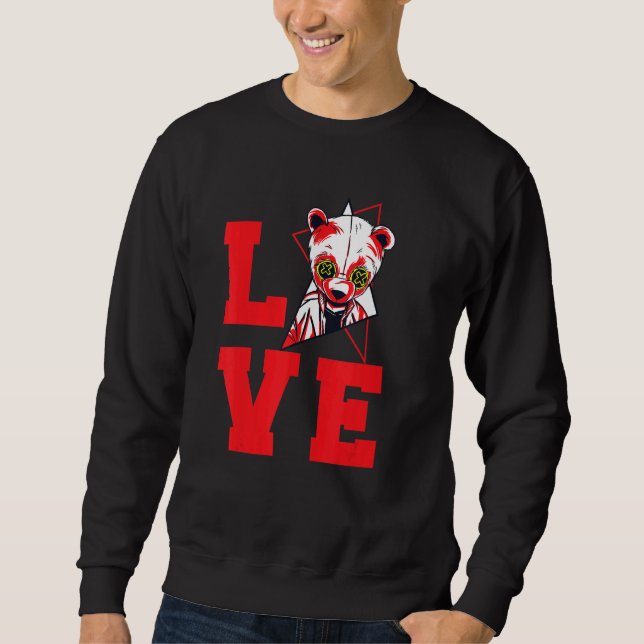 Panda Love Cute Pandas Animal  Bamboo Sweatshirt (Vorderseite)