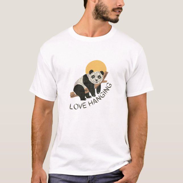 Panda love hanging  T-Shirt (Vorderseite)