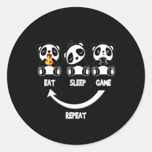 Panda Lover Behalten Ruhe und Liebe Panda Runder Aufkleber