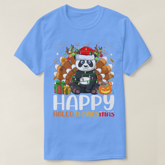 Panda Lover Halloween Weihnachtsfest Hallothanksm T-Shirt (Design vorne)
