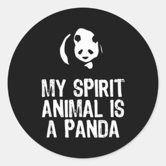 Panda Lover | Mein Geist ist ein Panda Runder Aufkleber