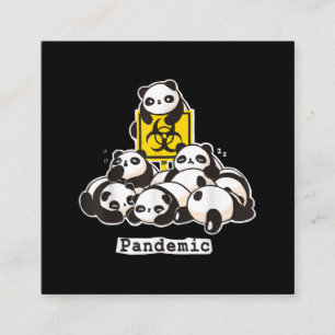 Panda Lovers Niedliche Panda Funny Pandemic Quadratische Visitenkarte
