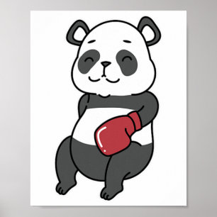 Panda macht Boxing Poster