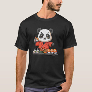 Panda macht Sushi - Panda Bär Japanisch T-Shirt