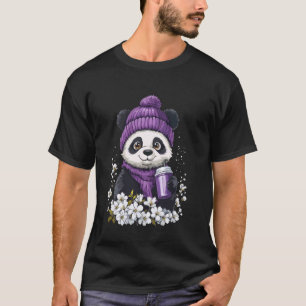 Panda-Mädchen-Kleidung Bär Kaffee Jungen Dekoratio T-Shirt