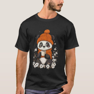 Panda-Mädchen-Kleidung Bär Kaffee Jungen Dekoratio T-Shirt