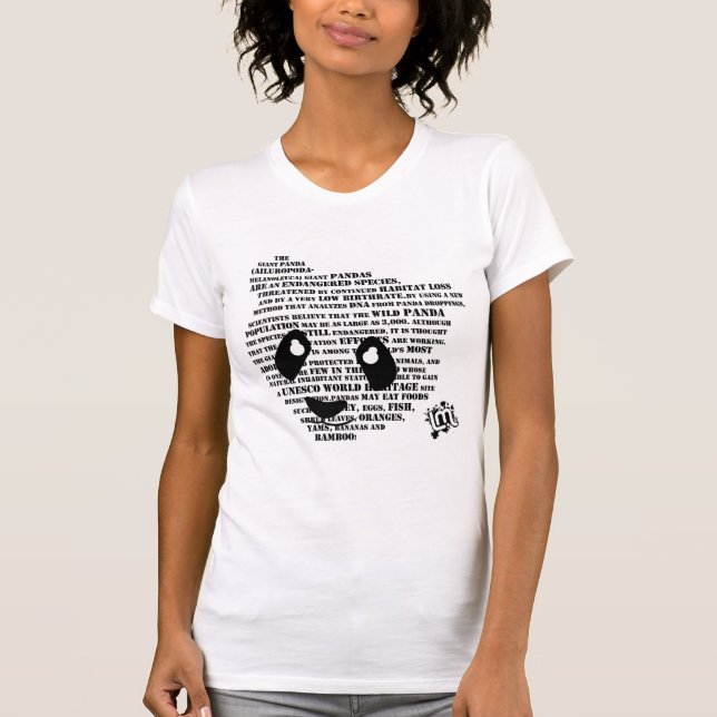 Panda-Mädchen-Shirt T-Shirt (Vorderseite)