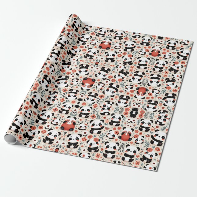 Panda Magic: Adorable Wrapping Paper Design Geschenkpapier (Ungerollt)