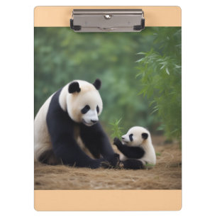 Panda Mama und Baby Clipboard Klemmbrett