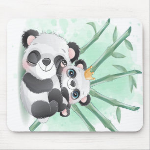 Panda Mama und Baby Geschenk für Kinder Mousepad