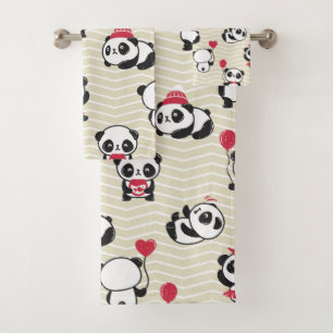 Panda Menagerie Badhandtuch Set
