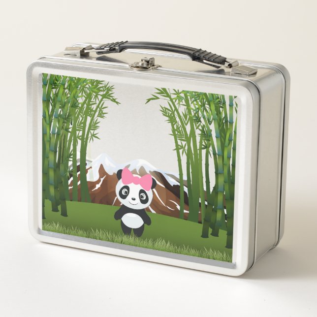 Panda  metall brotdose (Vorderseite)