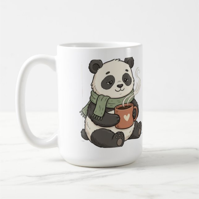 Panda Mignon - Tierillustration Café  Kaffeetasse (Links)