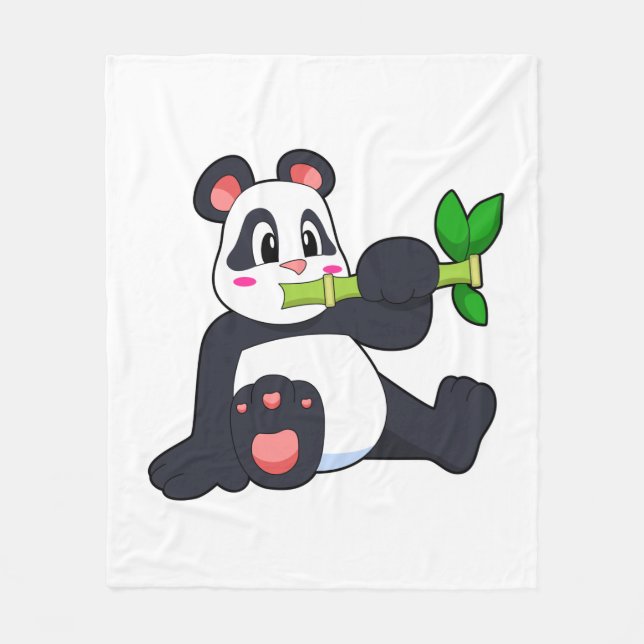 Panda mit Bamboo Fleecedecke (Vorderseite)