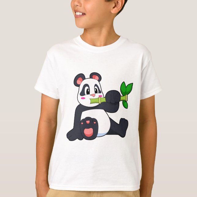 Panda mit Bamboo T-Shirt (Vorderseite)