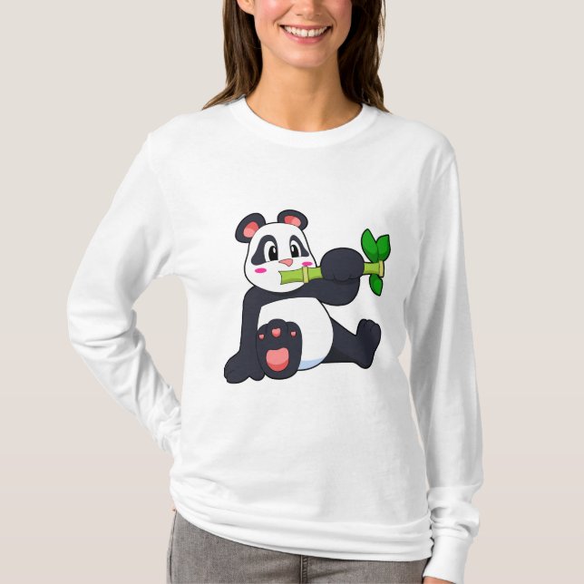 Panda mit Bamboo T-Shirt (Vorderseite)